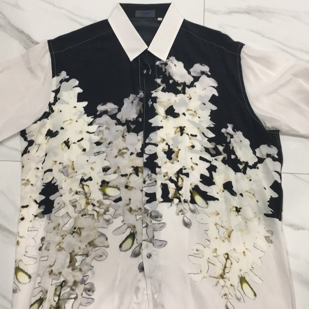 Messori bottom down shirt 100% silk